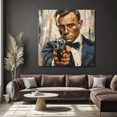 Slika JAMES BOND - Nevarna eleganca | 100 % izvirni akril poslikan